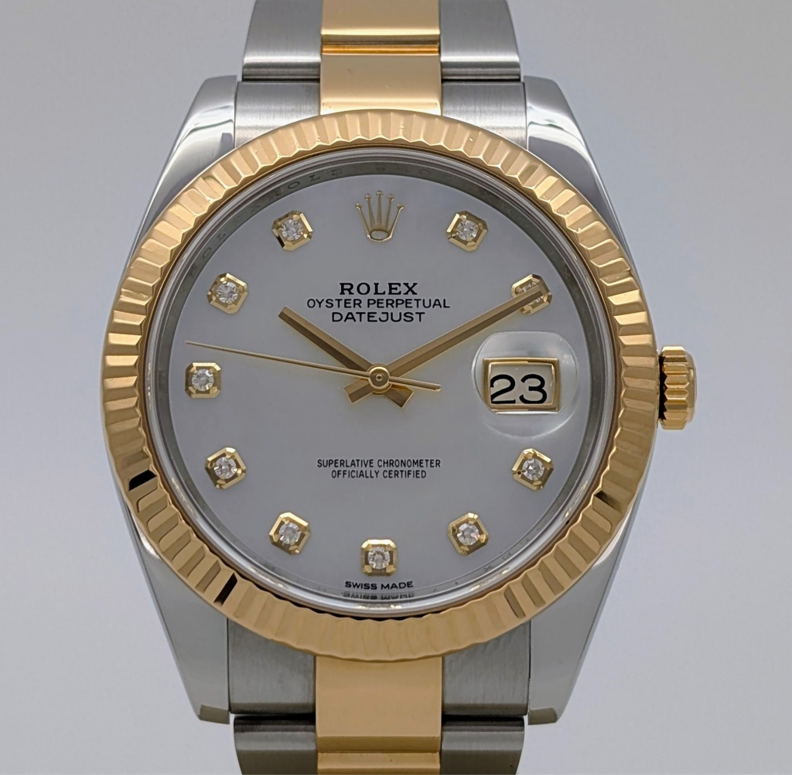 Rolex Datejust Ref.126333 Mother of Pearl Diamond Dial Ø41mm Uhr Fullset #3308