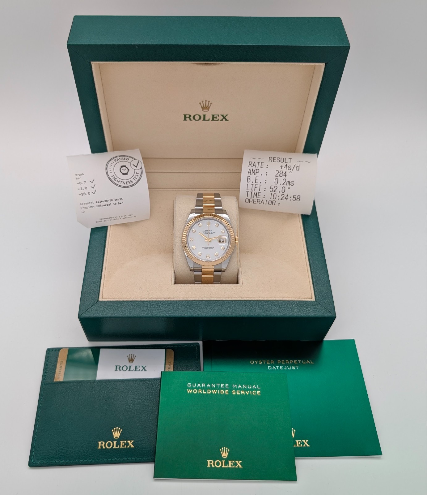 Rolex Datejust Ref.126333 Mother of Pearl Diamond Dial Ø41mm Uhr Fullset #3308