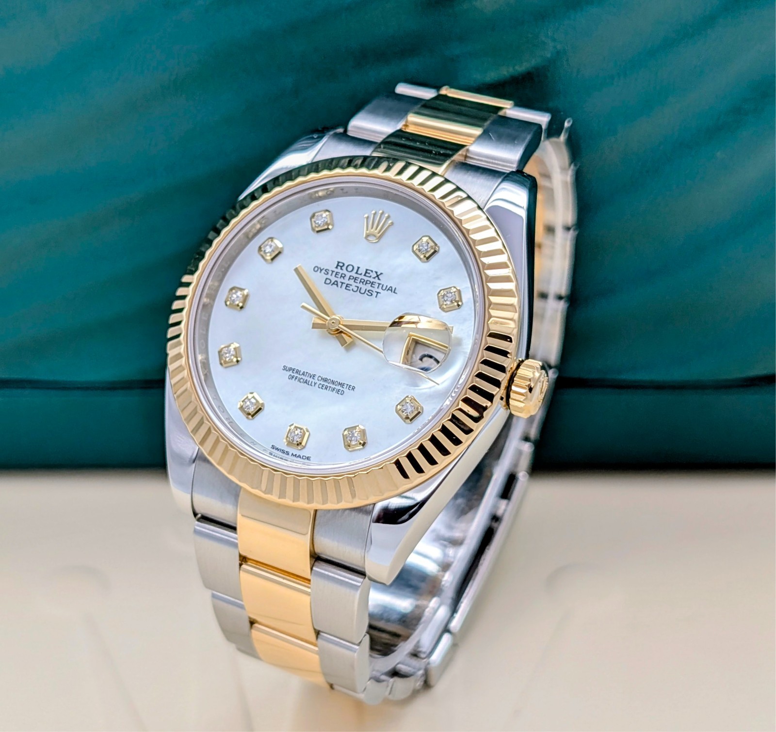 Rolex Datejust Ref.126333 Mother of Pearl Diamond Dial Ø41mm Uhr Fullset #3308