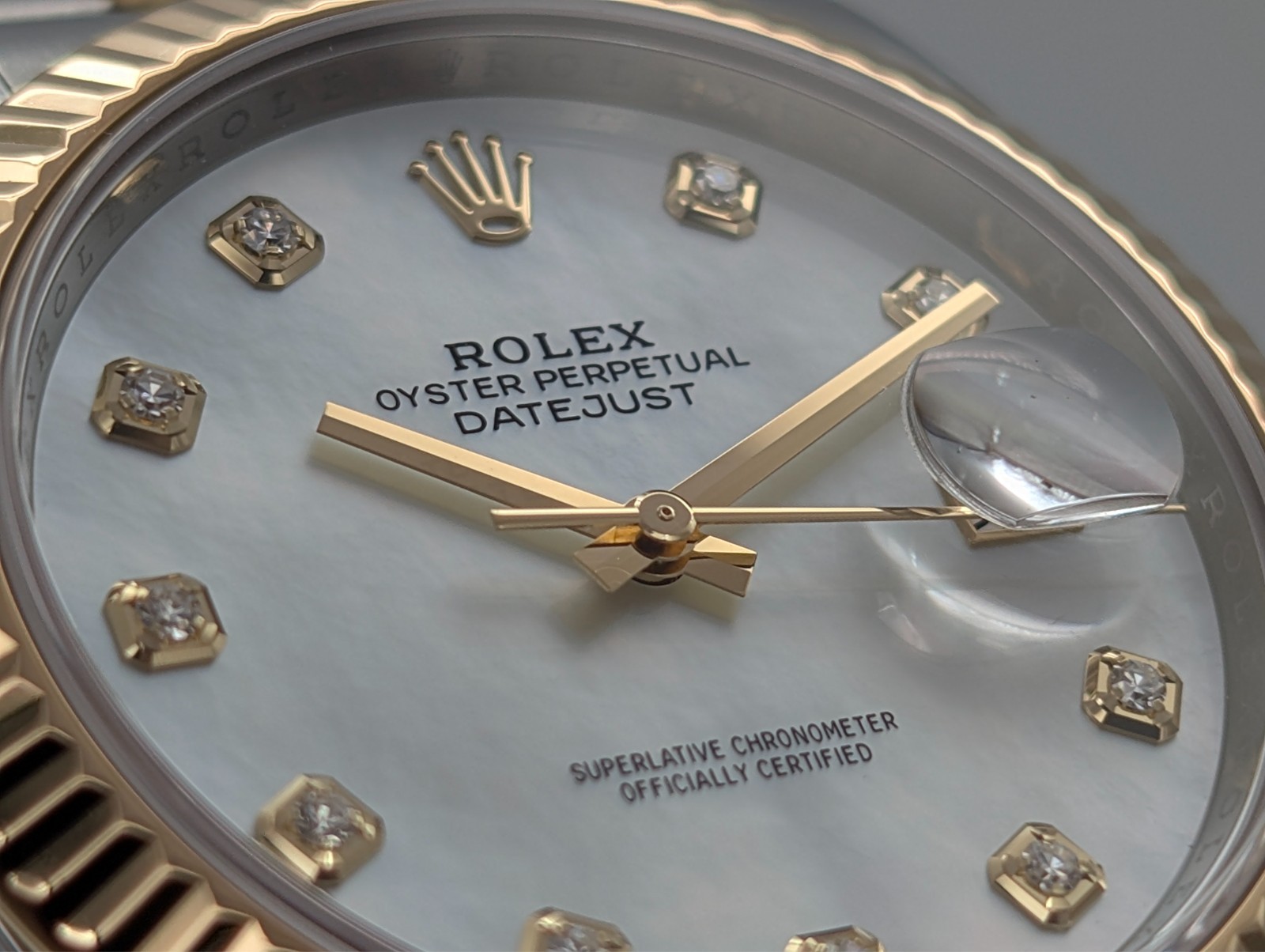 Rolex Datejust Ref.126333 Mother of Pearl Diamond Dial Ø41mm Uhr Fullset #3308