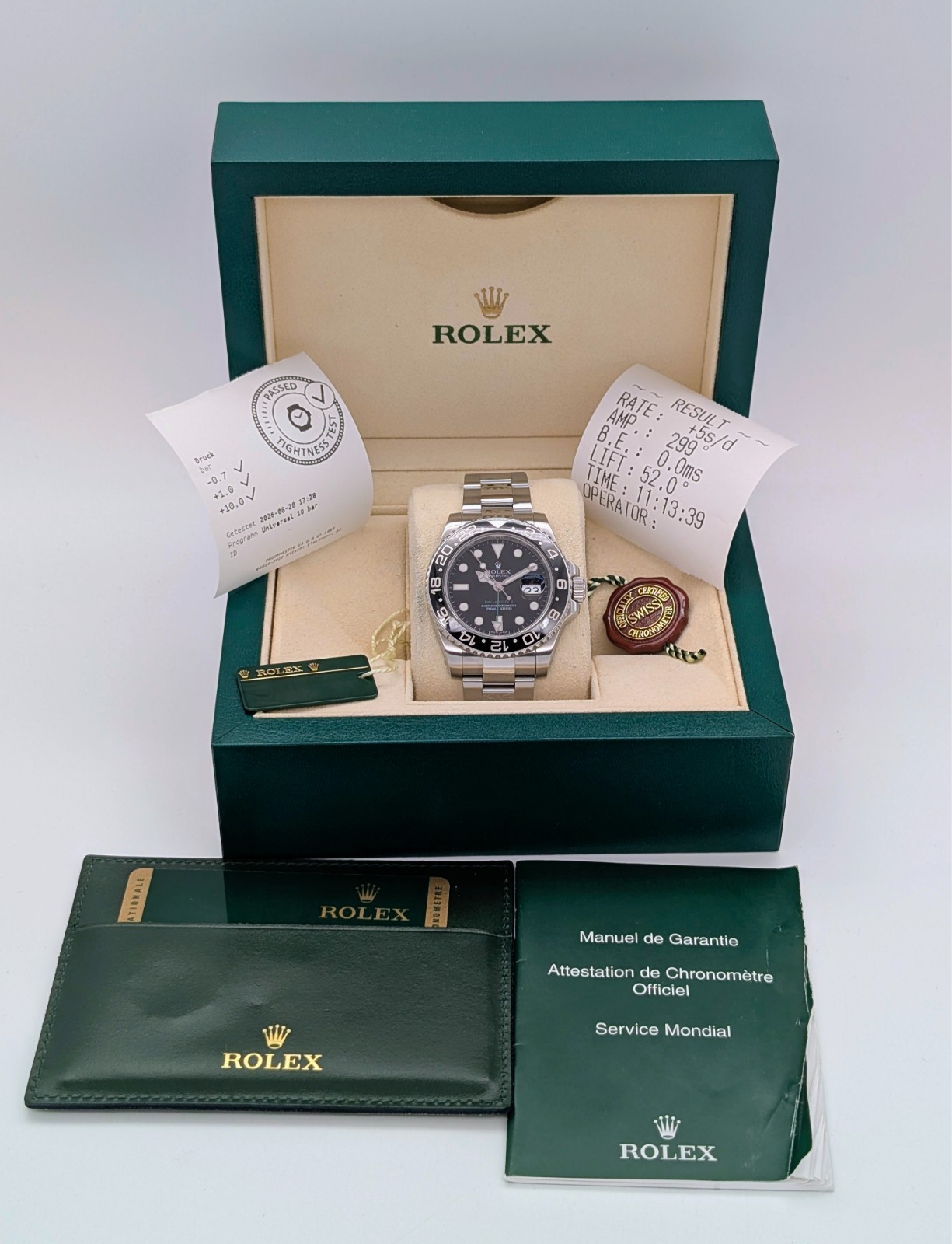 Rolex GMT-Master II Ref.116710LN Black Dial Ø40mm Uhr Automatik Full Set #3309