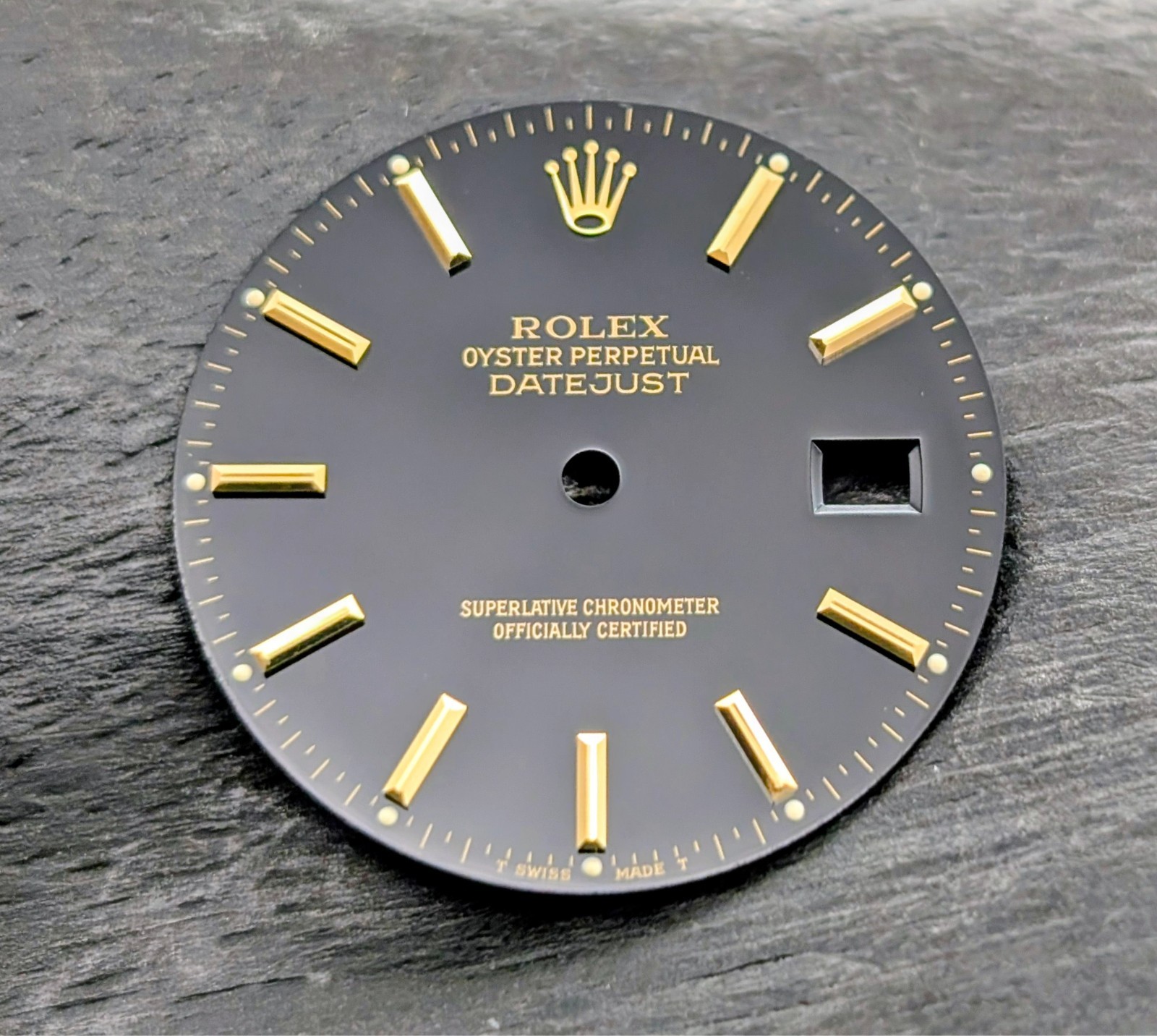 Rolex Datejust 36 schwarzes Zifferblatt Ø27,80 mm – Tritium – #3114