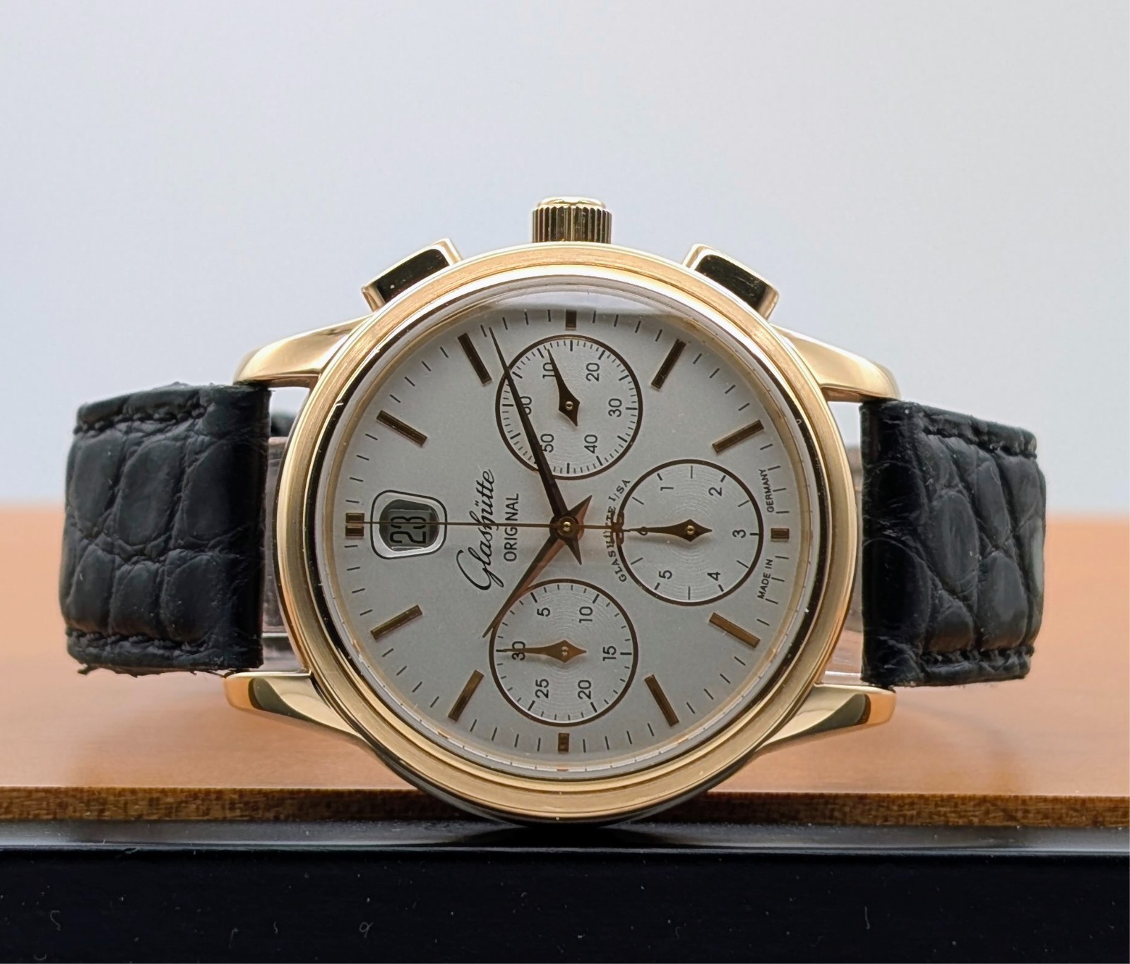 Glashütte Original SENATOR Chronograph Ref-3932121204 Uhr Ø39mm 18K Gold #3334