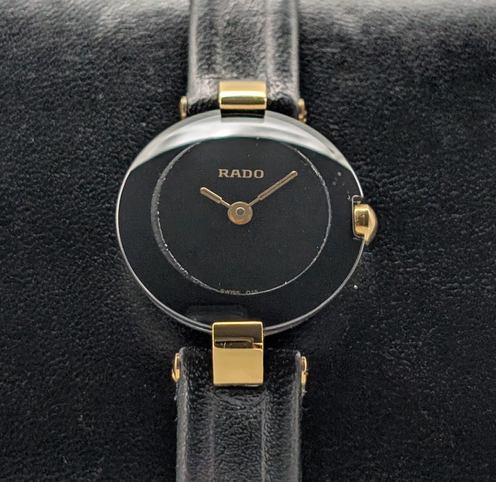 Rado Vintage Uhr Quarz 204.4079.4N | Ø21mm Uhr Black/Dial Damenuhr #1775