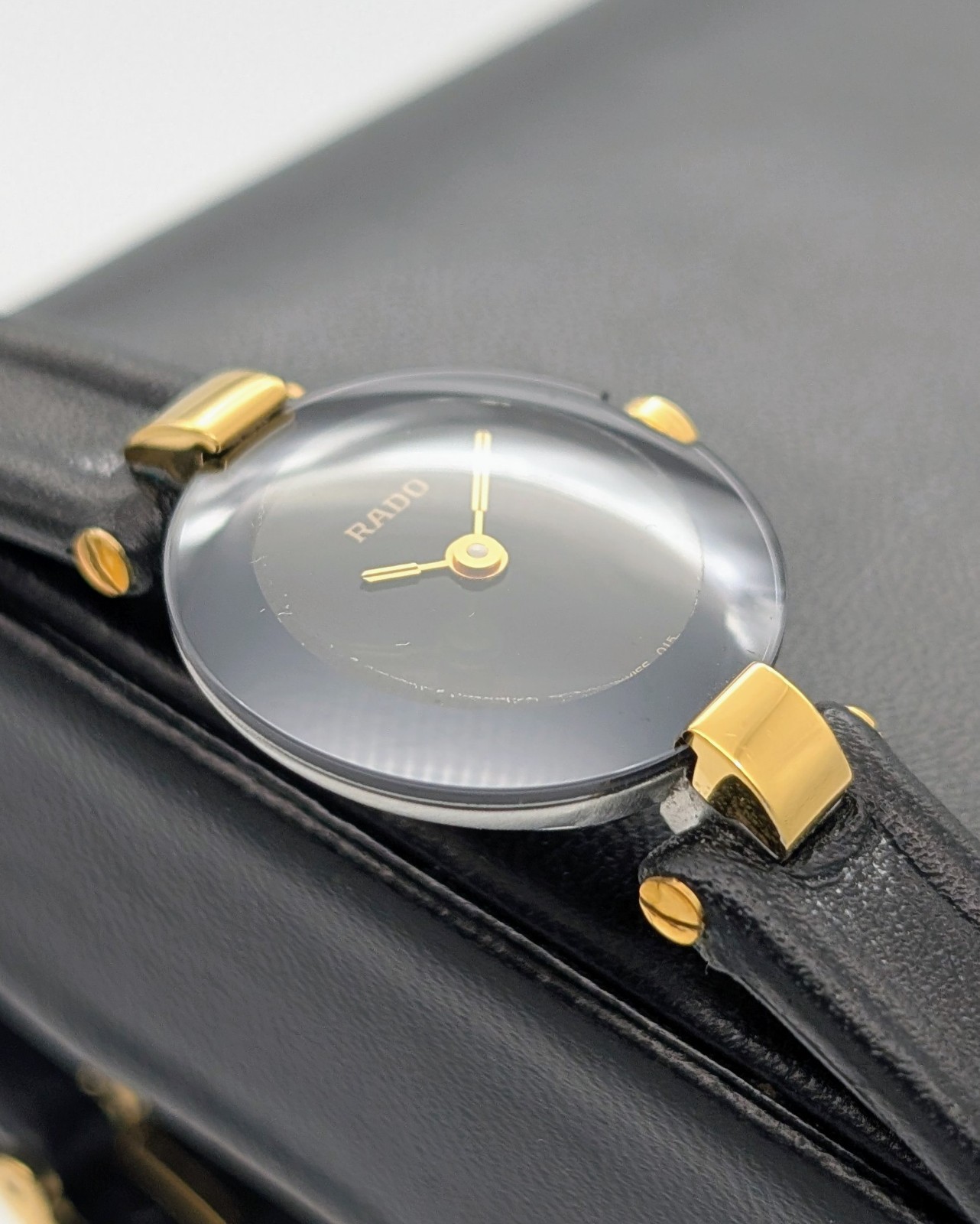 Rado Vintage Uhr Quarz 204.4079.4N | Ø21mm Uhr Black/Dial Damenuhr #1775