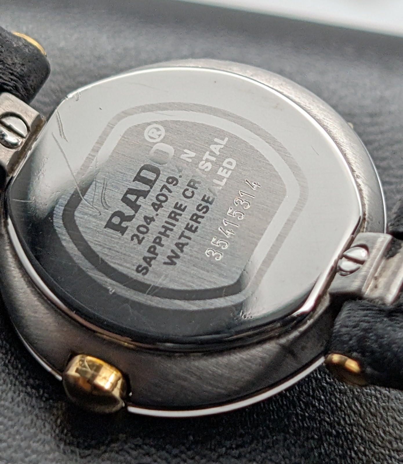 Rado Vintage Uhr Quarz 204.4079.4N | Ø21mm Uhr Black/Dial Damenuhr #1775