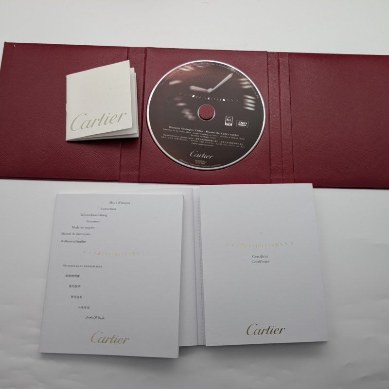 Original Cartier Zertifikat Pasha W31074117 & Dokumentenset mit DVD – 2009 #3338