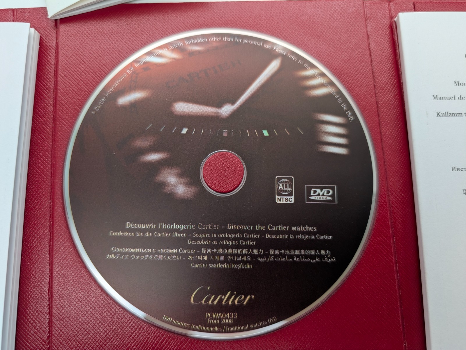 Original Cartier Zertifikat Pasha W31074117 & Dokumentenset mit DVD – 2009 #3338