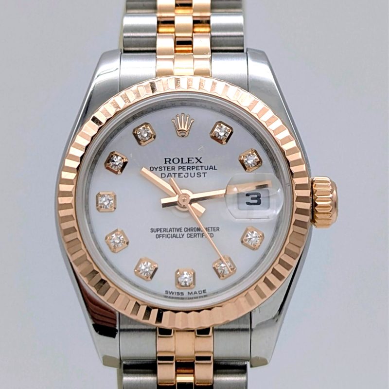 Rolex Lady-Datejust 179171 Diamond Dial Stahl/Roségold Ø26mm Full Set #3337
