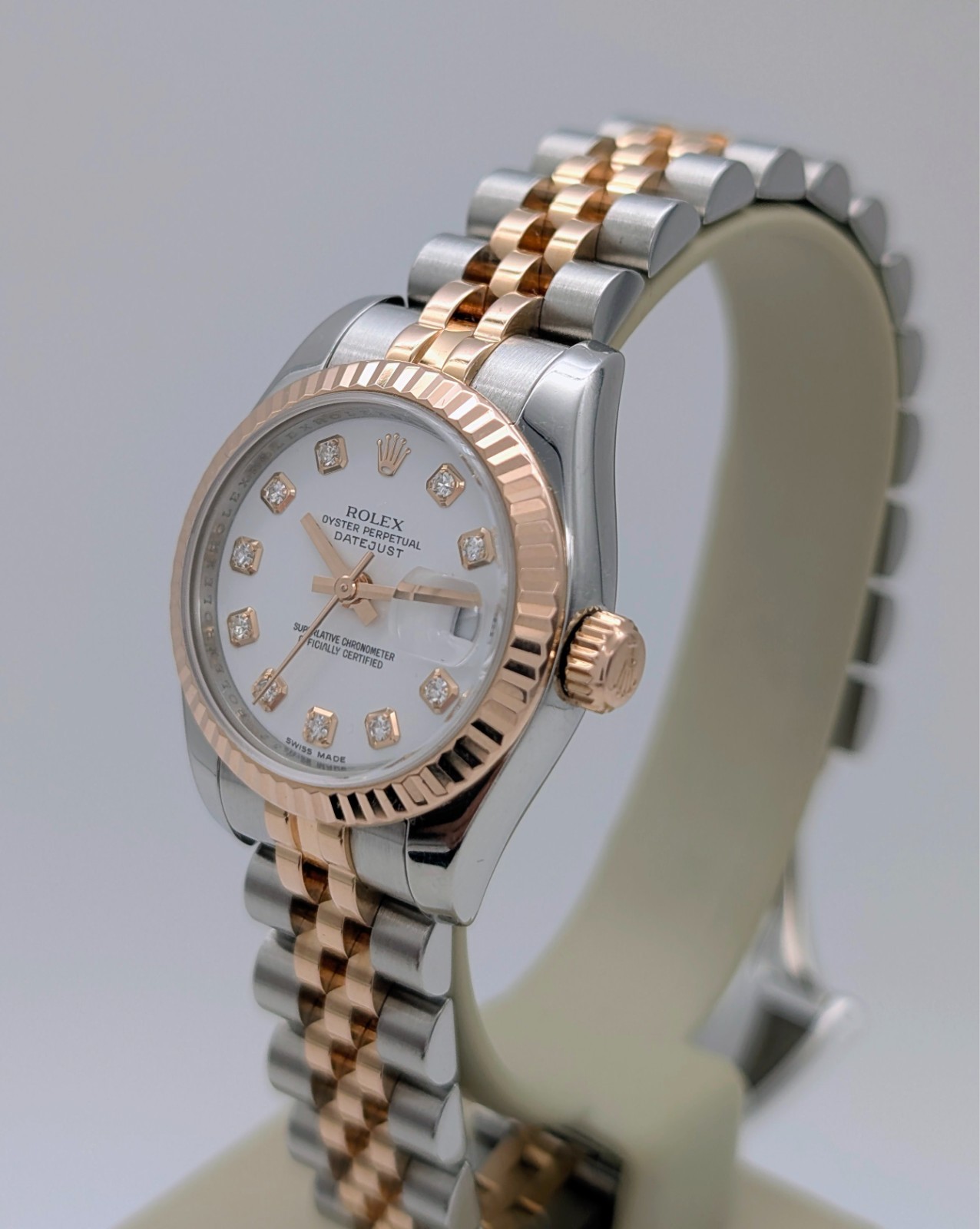 Rolex Lady-Datejust 179171 Diamond Dial Stahl/Roségold Ø26mm Full Set #3337