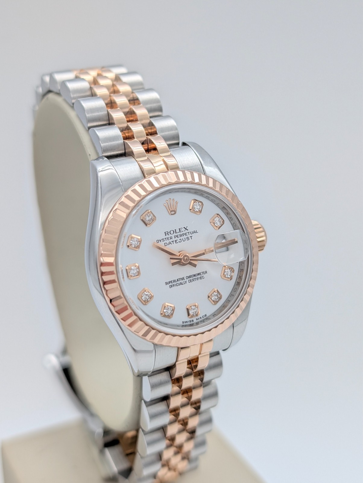 Rolex Lady-Datejust 179171 Diamond Dial Stahl/Roségold Ø26mm Full Set #3337