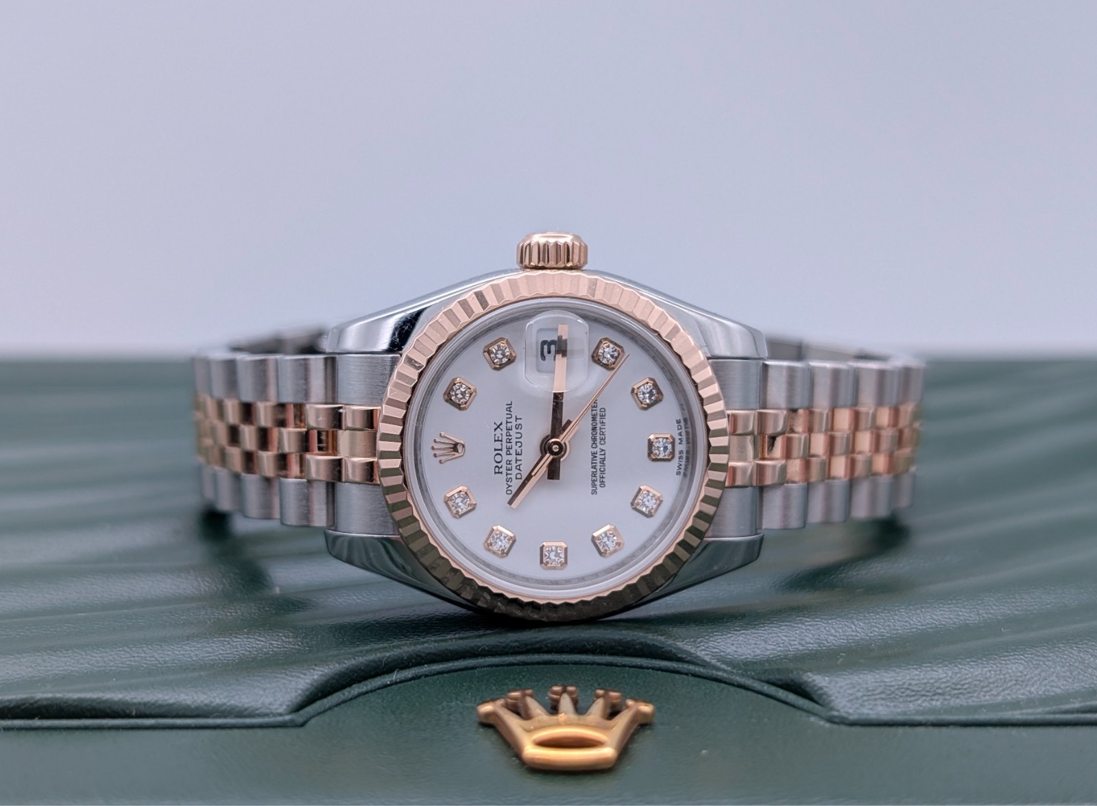 Rolex Lady-Datejust 179171 Diamond Dial Stahl/Roségold Ø26mm Full Set #3337