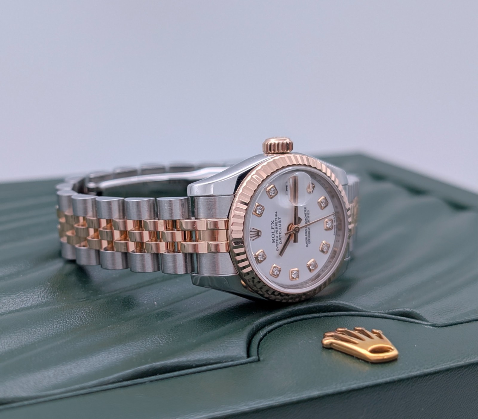 Rolex Lady-Datejust 179171 Diamond Dial Stahl/Roségold Ø26mm Full Set #3337