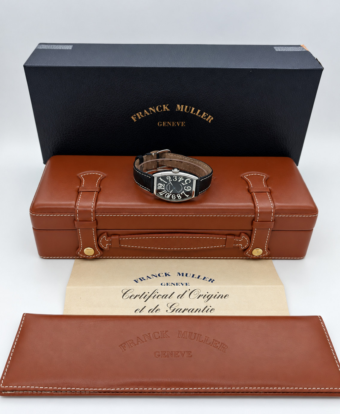 Franck Muller Casablanca Ref. 5850 Black Dial Ø32 x 45 mm Uhr Full Set #3356