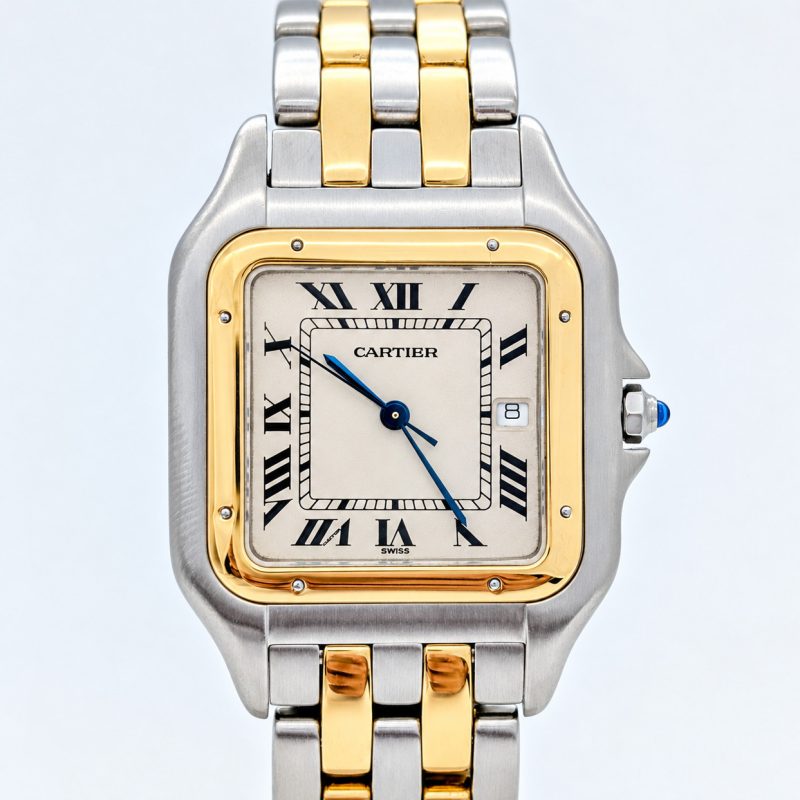 Cartier Panthère Jumbo 83957 Stahl/Gold 2-Row 29×40 mm | 1987 | Full Set #3329