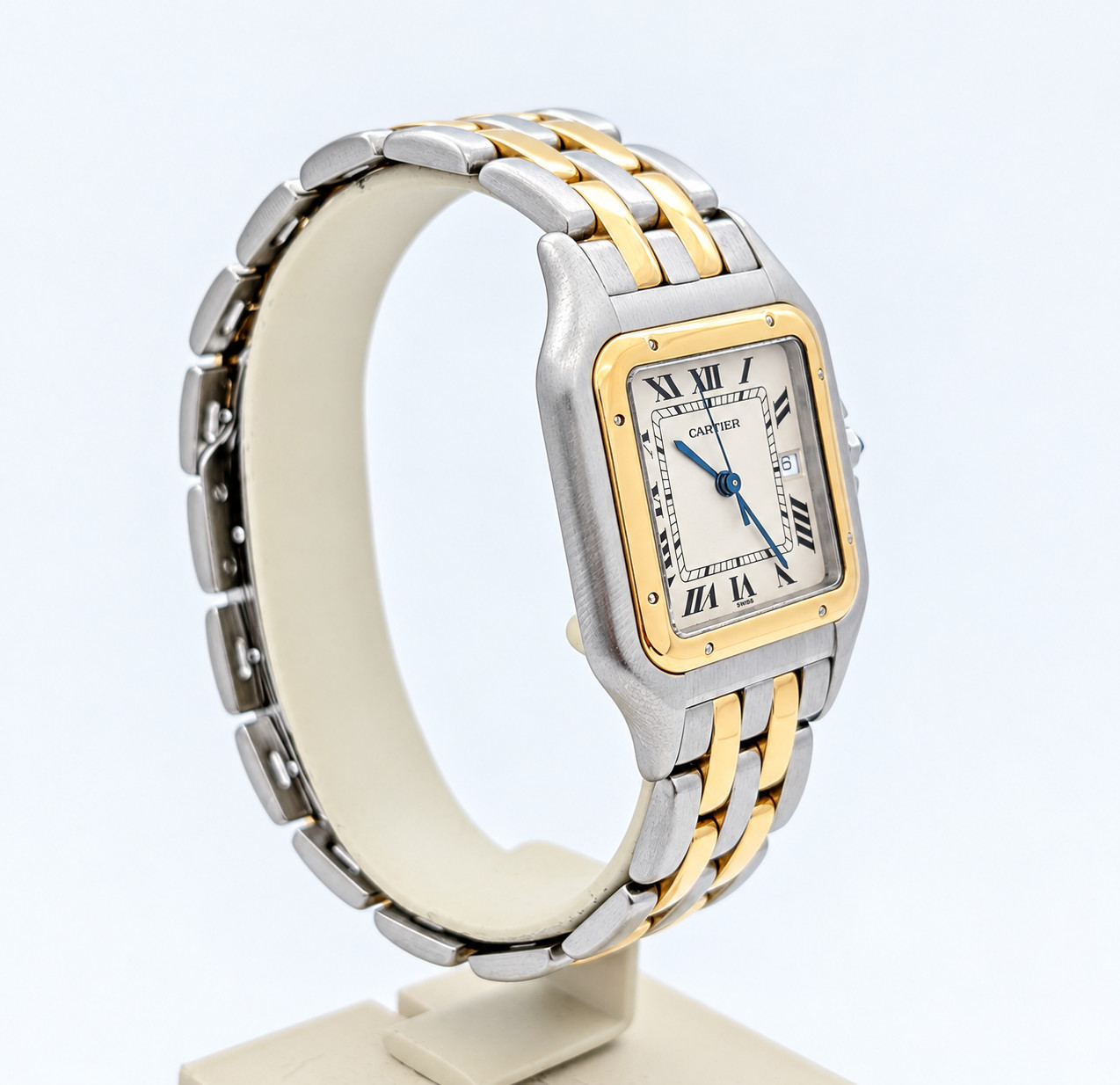 Cartier Panthère Jumbo 83957 Stahl/Gold 2-Row 29×40 mm | 1987 | Full Set #3329