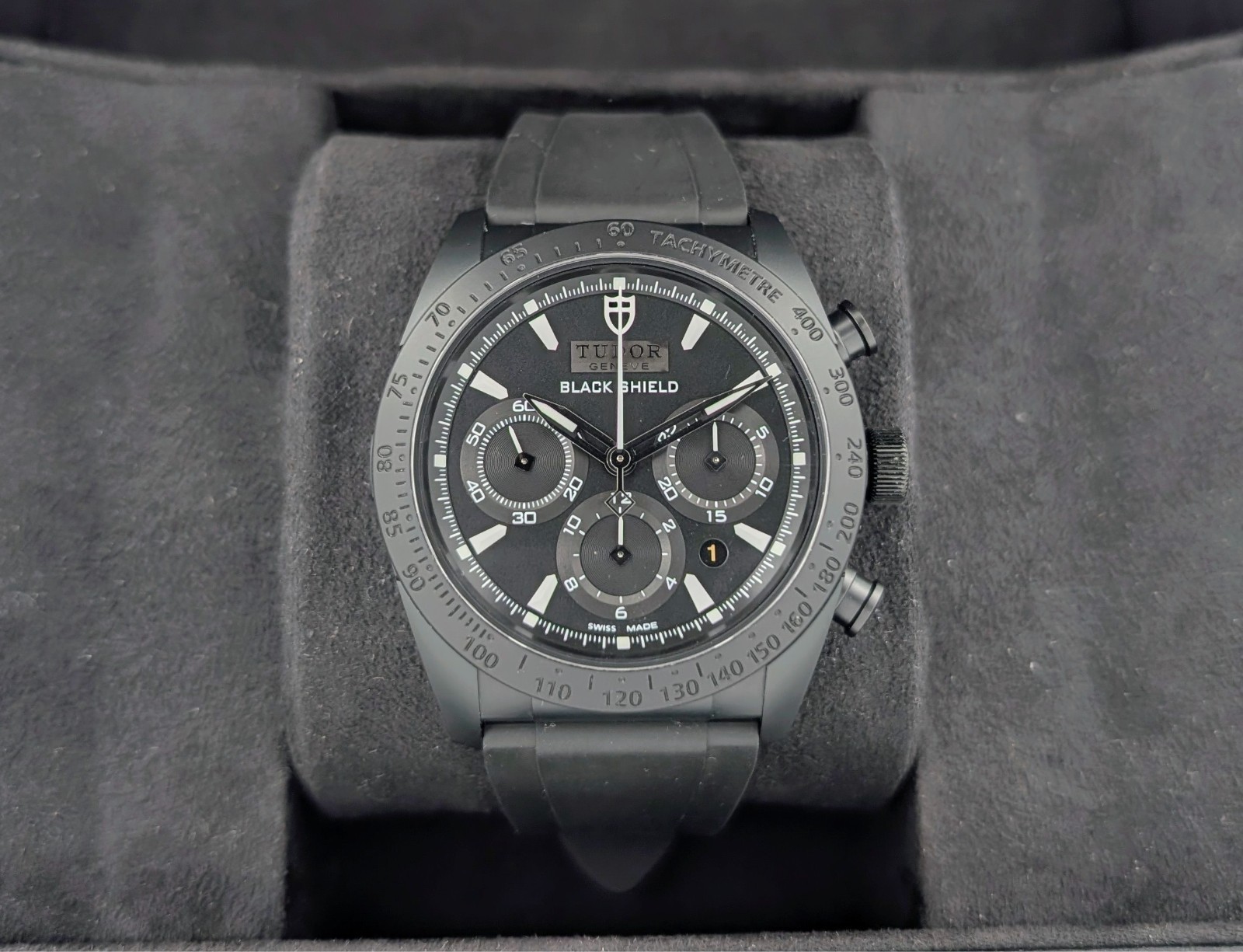 Tudor Fastrider Black Shield Ceramic 42000CN Ø42mm Automatik Uhr Full Set #3392