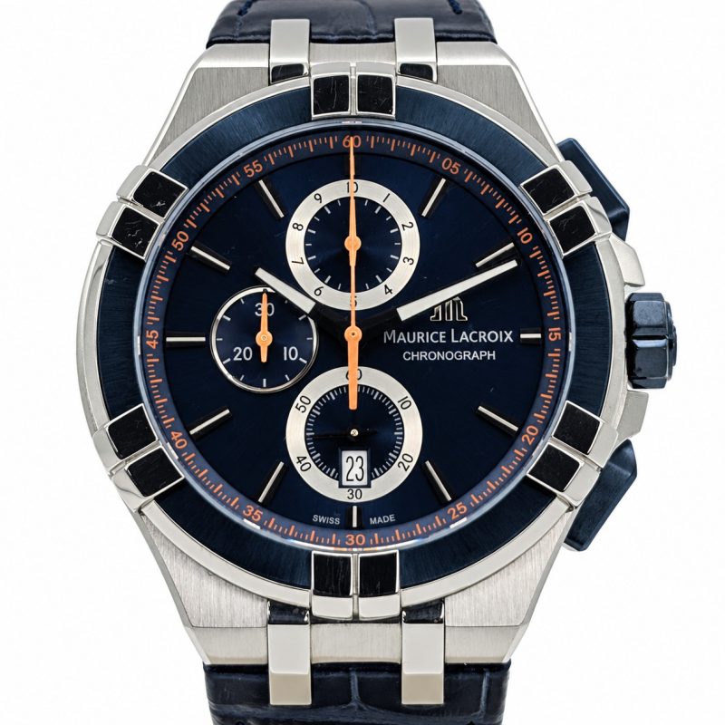 Maurice Lacroix AIKON AI1018-SS001 Uhr Ø44mm Quarz Herrenuhr Full Set #3370