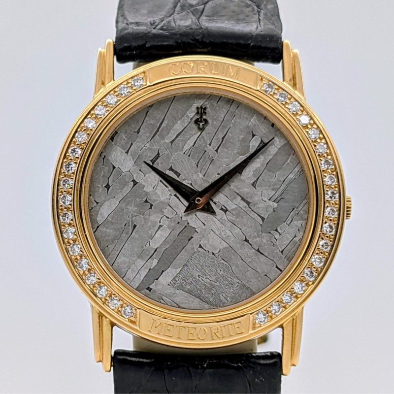 CORUM Meteorite 18K Gold Ref. 50.450.65 - Ø31mm Damenuhr Diamond Bezel #3402