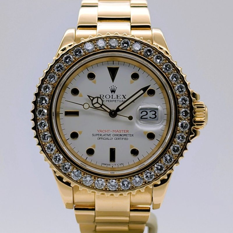 Rolex Yacht-Master Ref.16628 –White/Dial - Ø40mm Diamond Bezel #3422