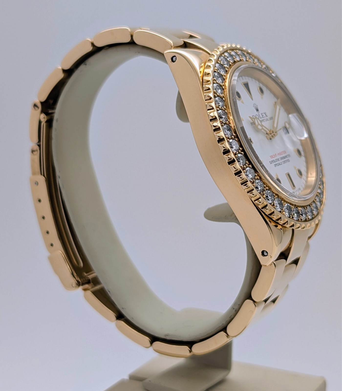 Rolex Yacht-Master Ref.16628 –White/Dial - Ø40mm Diamond Bezel #3422