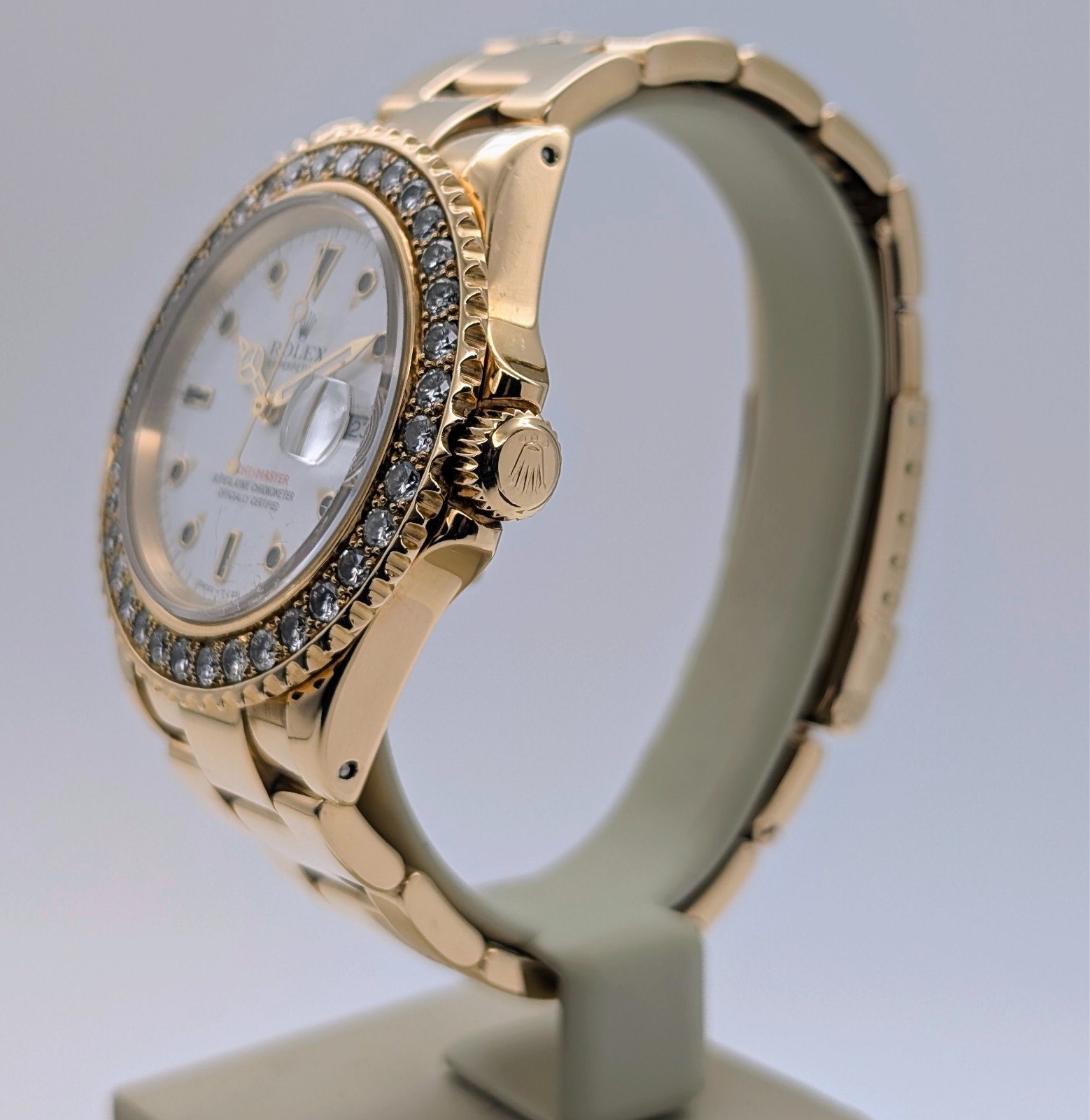 Rolex Yacht-Master Ref.16628 –White/Dial - Ø40mm Diamond Bezel #3422
