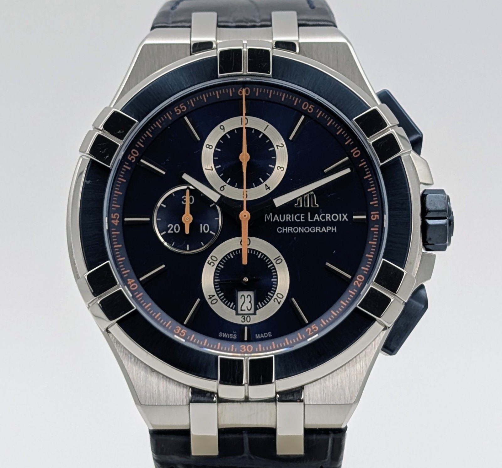 Maurice Lacroix AIKON AI1018-SS001 Uhr Ø44mm Quarz Herrenuhr Full Set #3370