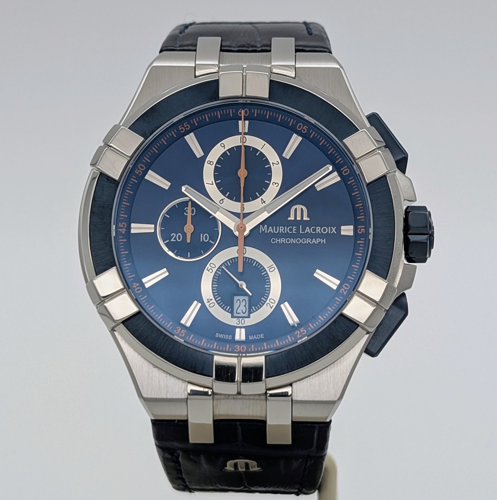 Maurice Lacroix AIKON AI1018-SS001 Uhr Ø44mm Quarz Herrenuhr Full Set #3370