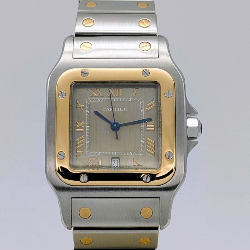 Cartier Santos Galbée 187901 Damenuhr Uhr Ø29x41mm Stahl-Gold Full Set #3363
